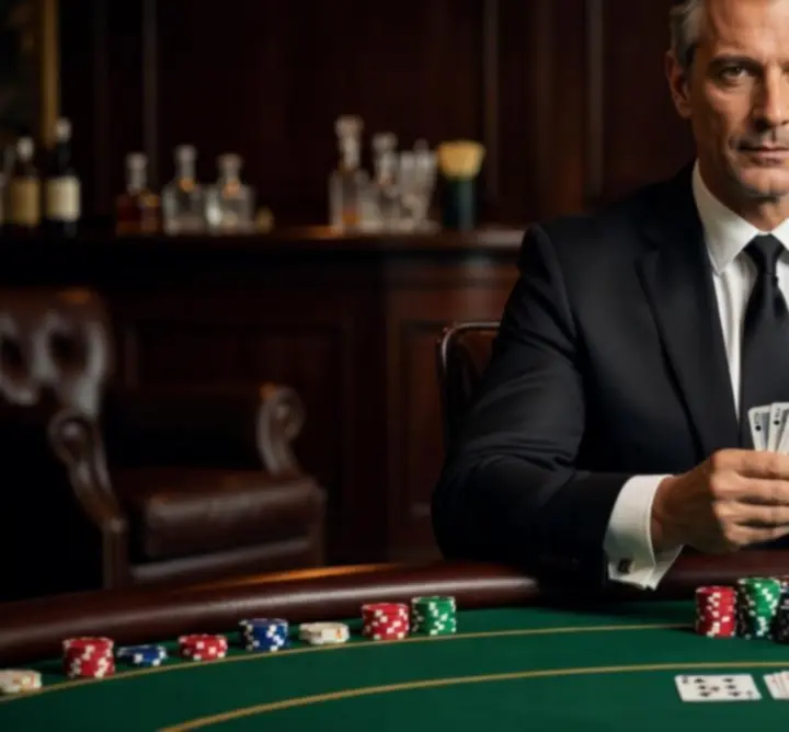 Profesjonalny krupier prowadzący rozgrywkę pokerową na evencie