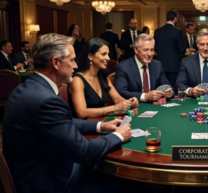 Stół pokerowy podczas eventu korporacyjnego Book Big Emil Bigaj